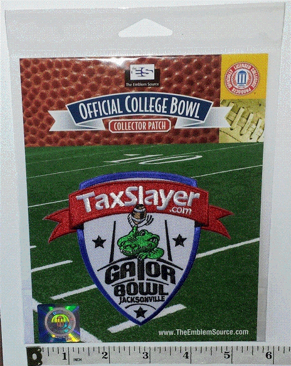 OFFICIAL TAXSLAYER GATOR BOWL JACKSONVILLE AUTHENTIC COLLEGE BOWL PATCH MIP