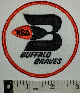 1 RARE VINTAGE BUFFALO BRAVES NBA ABA BASKETBALL  3" CREST EMBLEM PATCH