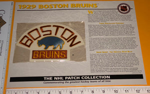 1 OFFICIAL 1929 BOSTON BRUINS NHL HOCKEY WILLABEE & WARD PATCH MIP