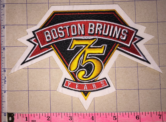 BOSTON BRUINS 75TH ANNIVERSARY NHL HOCKEY EMBLEM CREST PATCH