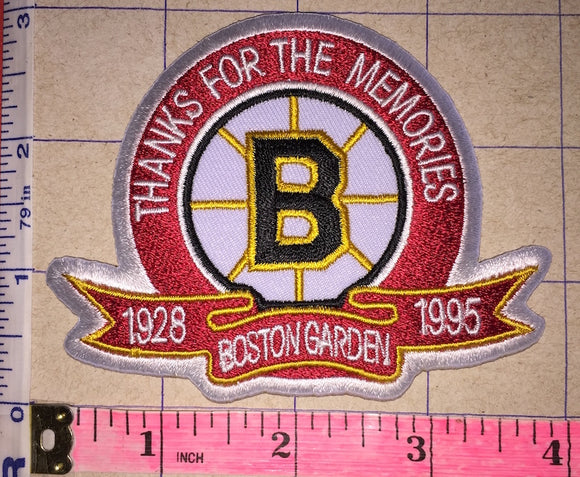 BOSTON BRUINS THANKS FOR THE MEMORIES 1928-1995 BOSTON GARDEN NHL HOCKEY PATCH