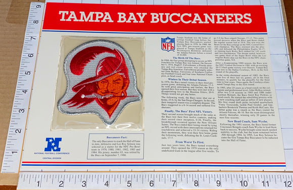 TAMPA BAY BUCCANEERS NFL FOOTBALL TEAM EMBLEM WILLABEE & WARD INFO STAT & PATCH