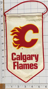 CALGARY FLAMES OFFICIALLY LICENSED NHL HOCKEY 10" PENNANT RAYON BANNER