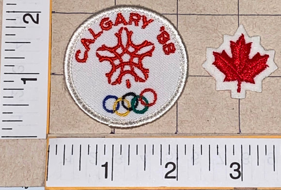 1988 CALGARY WINTER OLYMPICS CANADA EMBLEM CREST PATCH LOT