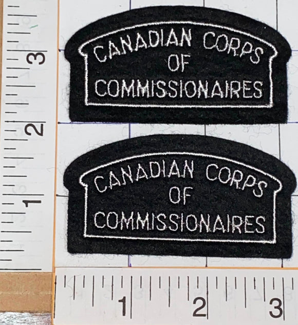 2 CANADIAN CORPS OF COMMISSIONAIRES CREST EMBLEM PATCH LOT