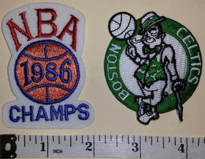 1986 BOSTON CELTICS NBA BASKETBALL CHAMPIONS CHAMPS CREST EMBLEM PATCH LOT