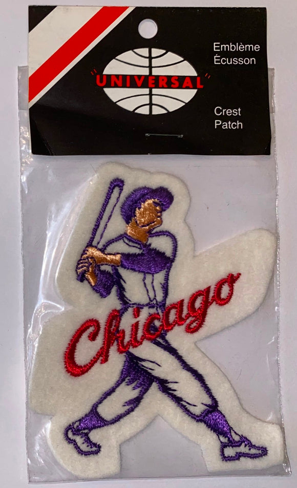 1 VINTAGE CHICAGO CUBS MLB BASEBALL PLAYER CREST PATCH MINT IN PACKAGE