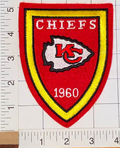 1 KANSAS CITY CHIEFS 1960 NFL FOOTBALL SHEILD CREST EMBLEM PATCH