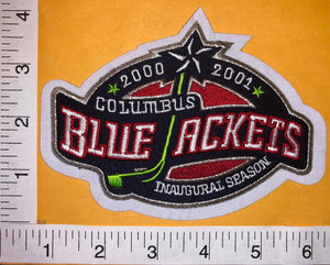 1 COLUMBUS BLUE JACKETS NHL HOCKEY INAUGURAL SEASON 2000-01 EMBLEM PATCH