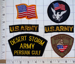 6 US DESERT STORM US ARMY PERSIAN GULF THE GULF WAR CREST PATCH LOT