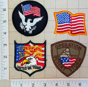 4 UNITED DESERT STORM US AIR FORCE ARMY NAVY PERSIAN GULF THE GULF WAR PATCH LOT