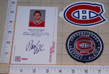 DAVID DESHARNAIS MONTREAL CANADIENS NHL HOCKEY 2011-12 POSTCARD DECAL PATCH LOT