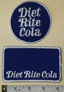 2 VINTAGE DIET RITE COLA SOFT DRINKS RC COLA PATCH LOT
