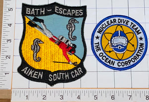 2 THE OCEAN CORPORATION NUCLEAR DIVE TEAM BATH ESCAPES DIVER SNORKLING PATCH