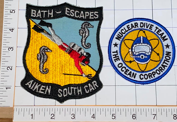 2 THE OCEAN CORPORATION NUCLEAR DIVE TEAM BATH ESCAPES DIVER SNORKLING PATCH