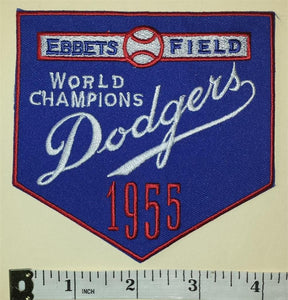 1955 WORLD CHAMPIONS LOS ANGELES DODGERS MLB BASEBALL EBBETS FIELD PATCH