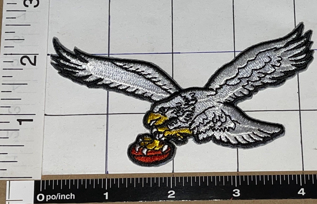 PHILADELPHIA EAGLES 4 INCH FOOTBALL NFL FOOTBALL WHITE EMBLEM PATCH ...