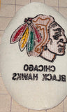 1 RARE CHICAGO BLACK HAWKS BLACKHAWKS EGG SHAPED NHL HOCKEY EMBLEM CREST PATCH