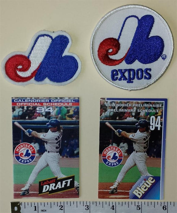 1994 MONTREAL EXPOS LARRY WALKER HHOF SCHEDULE PATCH CREST MLB BASEBALL LOT