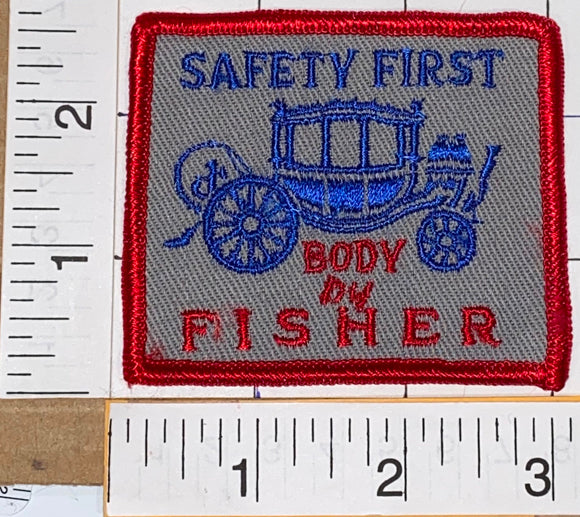 1 RARE VINTAGE BODY BY FISHER COACHBUILDER FISHER BODY SAFETY FIRST EMBLEM PATCH