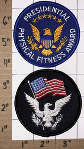 2 PRESIDENTIAL PHYSICAL NATIONAL FITNESS AWARD EAGLE USA BLUE PATCH LOT