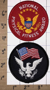 2 PRESIDENTIAL PHYSICAL NATIONAL FITNESS AWARD EAGLE USA UNITED STATES PATCH LOT