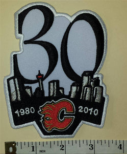 1 CALGARY FLAMES NHL HOCKEY 30TH ANNIVERSARY 1980-2010 EMBLEM CREST PATCH