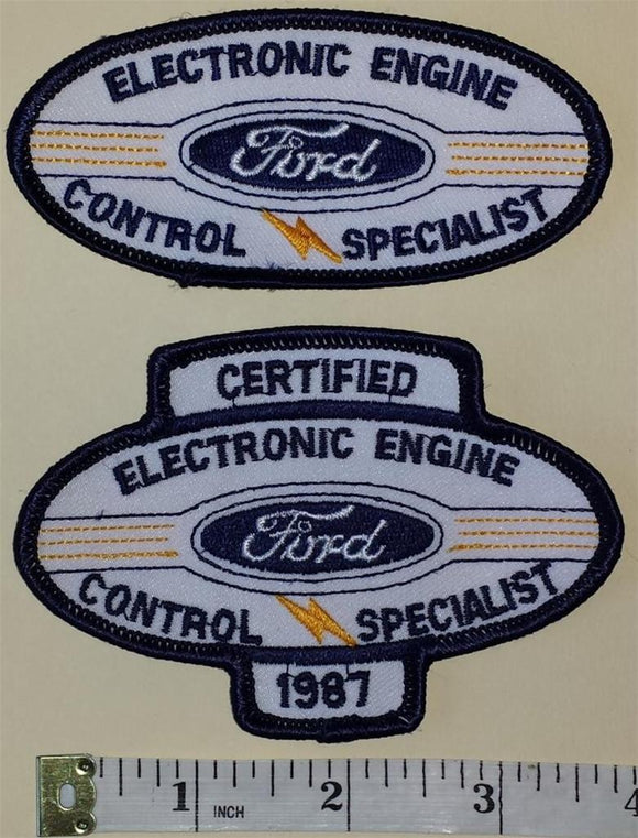 2 FORD CERTIFIED ELECTRONIC ENGINE SPECIALIST CAR AUTOMOBILE EMBLEM PATCH LOT