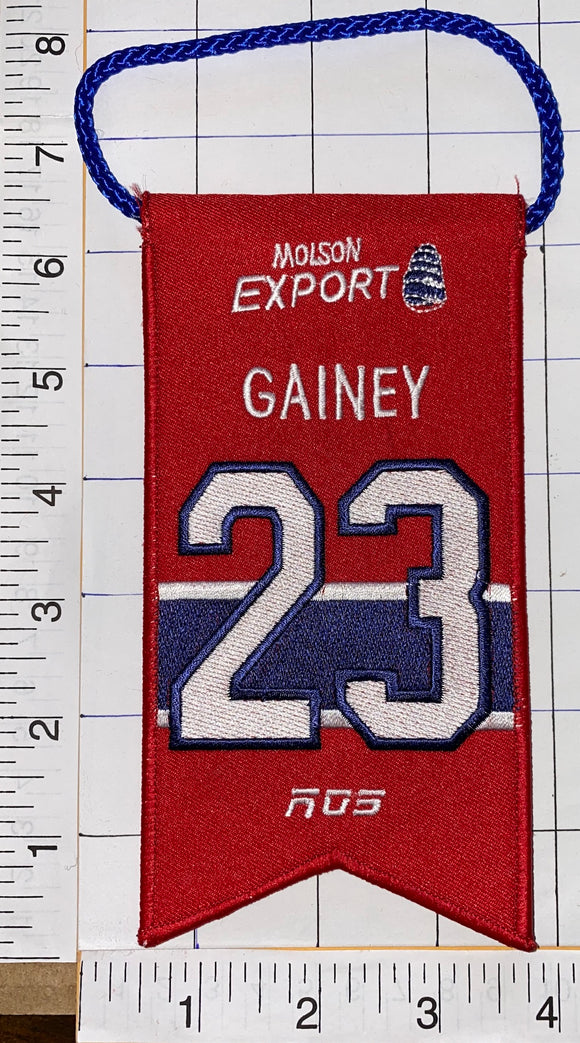 BOB GAINEY MONTREAL CANADIENS #23 RETIREMENT BANNER NHL HOCKEY RDS MOLSON