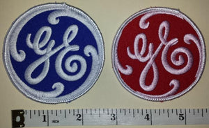 2 RARE GE GENERAL ELECTRIC LIGHTING RENEWABLE ENERGY EMPLOYEE CREST PATCH LOT
