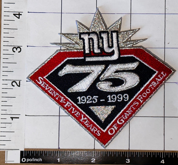 1 NEW YORK GIANTS 75TH ANNIVERSARY NFL FOOTBALL PATCH