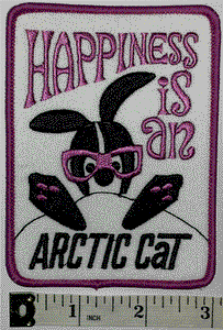 ARCTIC CAT HAPPINESS IS AN ARCTIC CAT SNOWMOBILE SKIDOO SKI DOO CREST PATCH