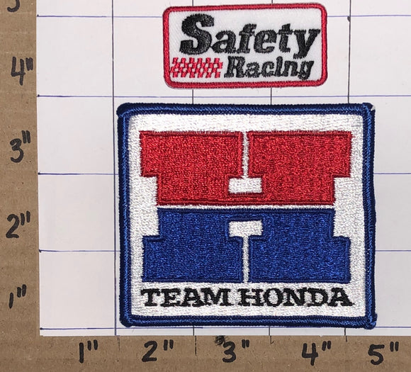2 VINTAGE 80'S TEAM HONDA SAFETY RACING NASCAR INDY PATCH LOT