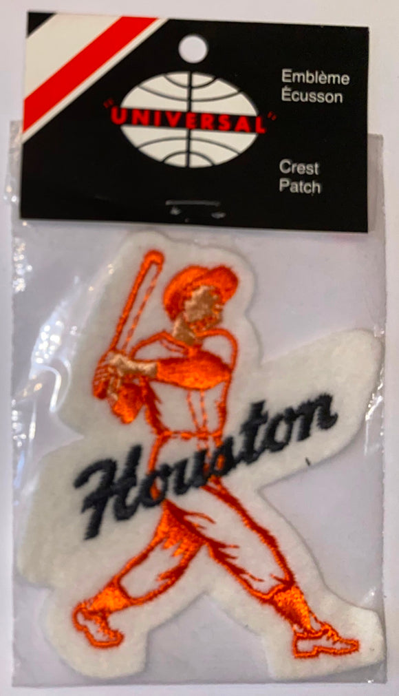 1 VINTAGE HOUSTON ASTROS MLB BASEBALL PLAYER CREST PATCH MINT IN PACKAGE