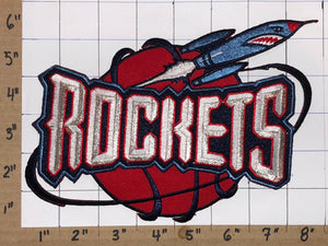 1 VINTAGE HOUSTON ROCKETS NBA BASKETBALL 8" CREST EMBLEM PATCH