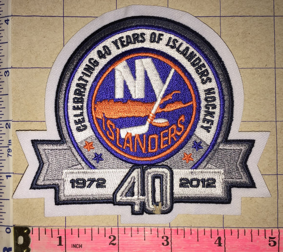 1 NEW YORK ISLANDERS NHL HOCKEY 40TH ANNIVERSARY 1972-2012 EMBLEM CREST PATCH