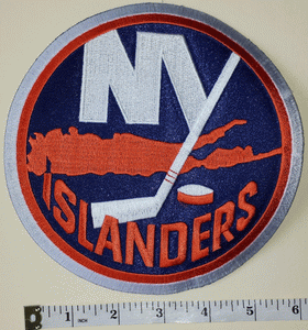 NEW YORK ISLANDERS NHL HOCKEY 6"  ORANGE EMBLEM CREST PATCH