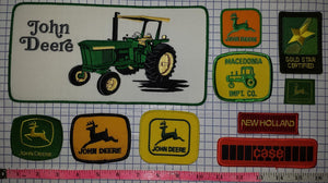 10 JOHN DEERE AGRICULTURE FARMING TRACTORS FORESTRY MACHINERY PATCH LOT