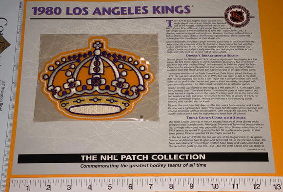 1 OFFICIAL 1980 LOS ANGELES KINGS NHL HOCKEY WILLABEE & WARD PATCH MIP