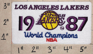 1987 LOS ANGELES LAKERS NBA BASKETBALL WORLD CHAMPIONS CREST EMBLEM PATCH