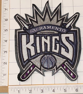 1 VINTAGE SACRAMENTO KINGS NBA BASKETBALL 7.5" CREST EMBLEM LEATHER PATCH