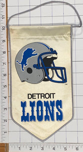 DETROIT LIONS OFFICIALLY LICENSED NFL FOOTBALL 10" PENNANT RAYON BANNER