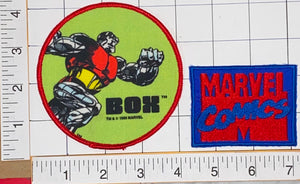 2 RARE 1985 ALPHA FLIGHT BOX SUPER HERO MARVEL COMICS EMBLEM CREST PATCH LOT