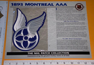 1 OFFICIAL 1893 MONTREAL AAA CANADIENS  NHL HOCKEY WILLABEE & WARD PATCH MIP