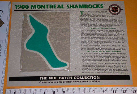 1 OFFICIAL 1900 MONTREAL SHAMROCKS  NHL HOCKEY WILLABEE & WARD PATCH MIP