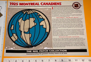 1 OFFICIAL 1925 NHL HOCKEY MONTREAL CANADIENS WILLABEE & WARD PATCH MIP