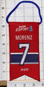 HOWIE MORENZ MONTREAL CANADIENS #7 RETIREMENT BANNER NHL HOCKEY RDS MOLSON