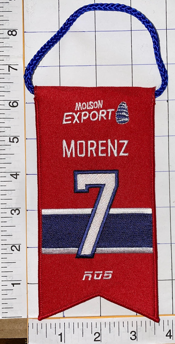 HOWIE MORENZ MONTREAL CANADIENS #7 RETIREMENT BANNER NHL HOCKEY RDS MOLSON