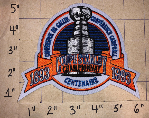 1993 MONTREAL CANADIENS STANLEY CUP CHAMPIONS FRENCH NHL HOCKEY CREST PATCH