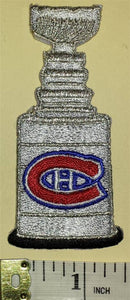 MONTREAL CANADIENS SILVER STANLEY CUP NHL HOCKEY CREST BADGE PATCH